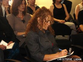 Études françaises professor Pier-Pascale Boulanger takes notes during the Translating Erotica conference on April 24. 